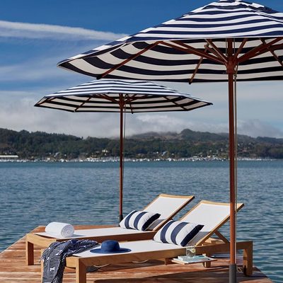 Sunbrella ® 20"x20" Cabana Wheat Yellow Stripe Outdoor Throw Pillow - image 6 of 8