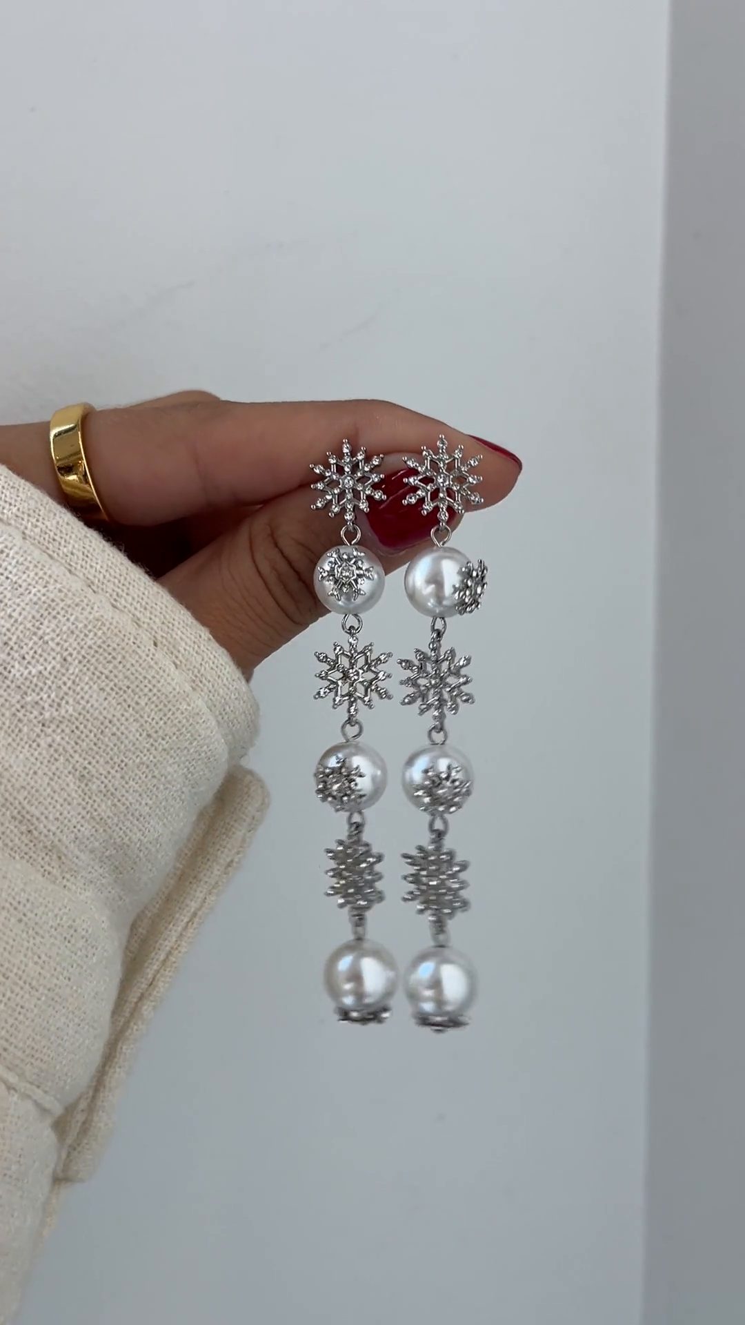 Snow And Behold Drop Earrings - Snowflake