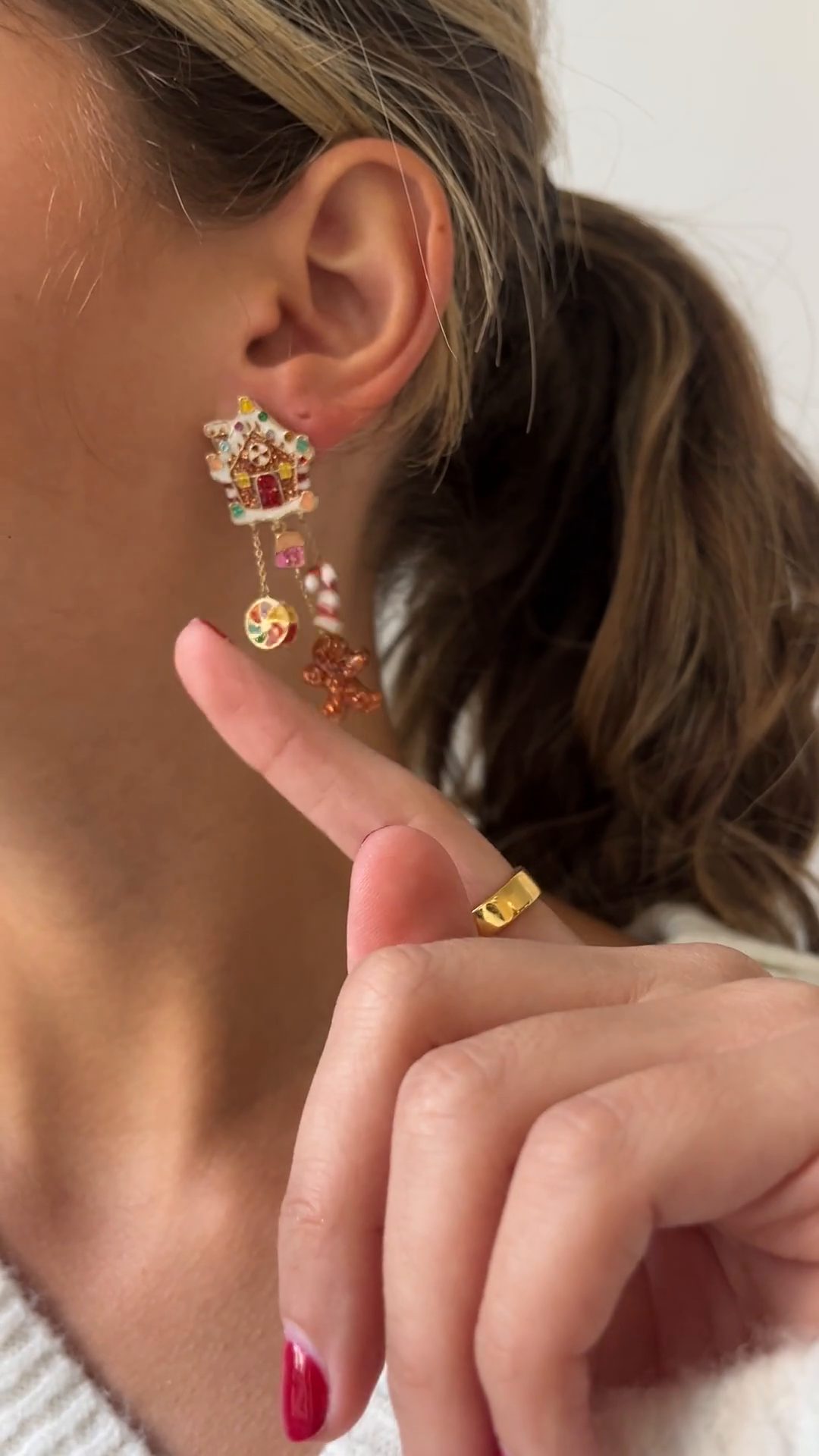 Santa's Favorite Earrings - Brown